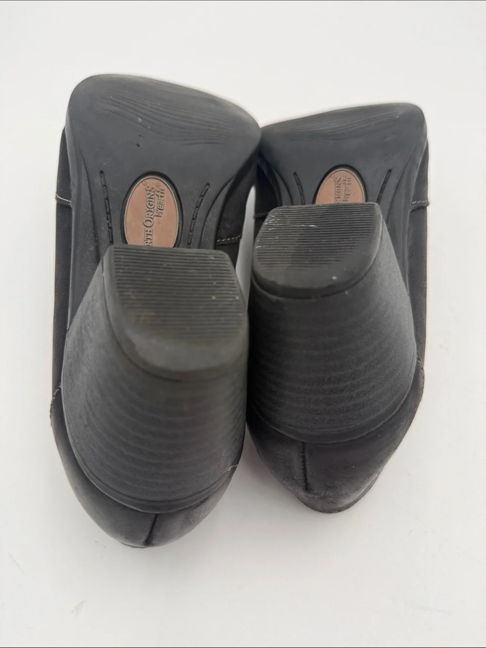 Earth origins Black Low Heel Slip-On Pumps booties women 8M casual office Y2K